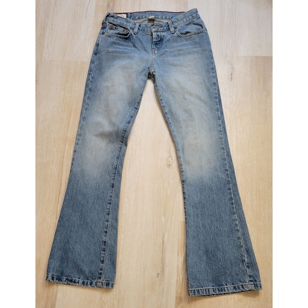 Vtg Y2K Abercrombie & Fitch Low Rise Button Fly Flare Jean 00S 100%Cotton Mexico